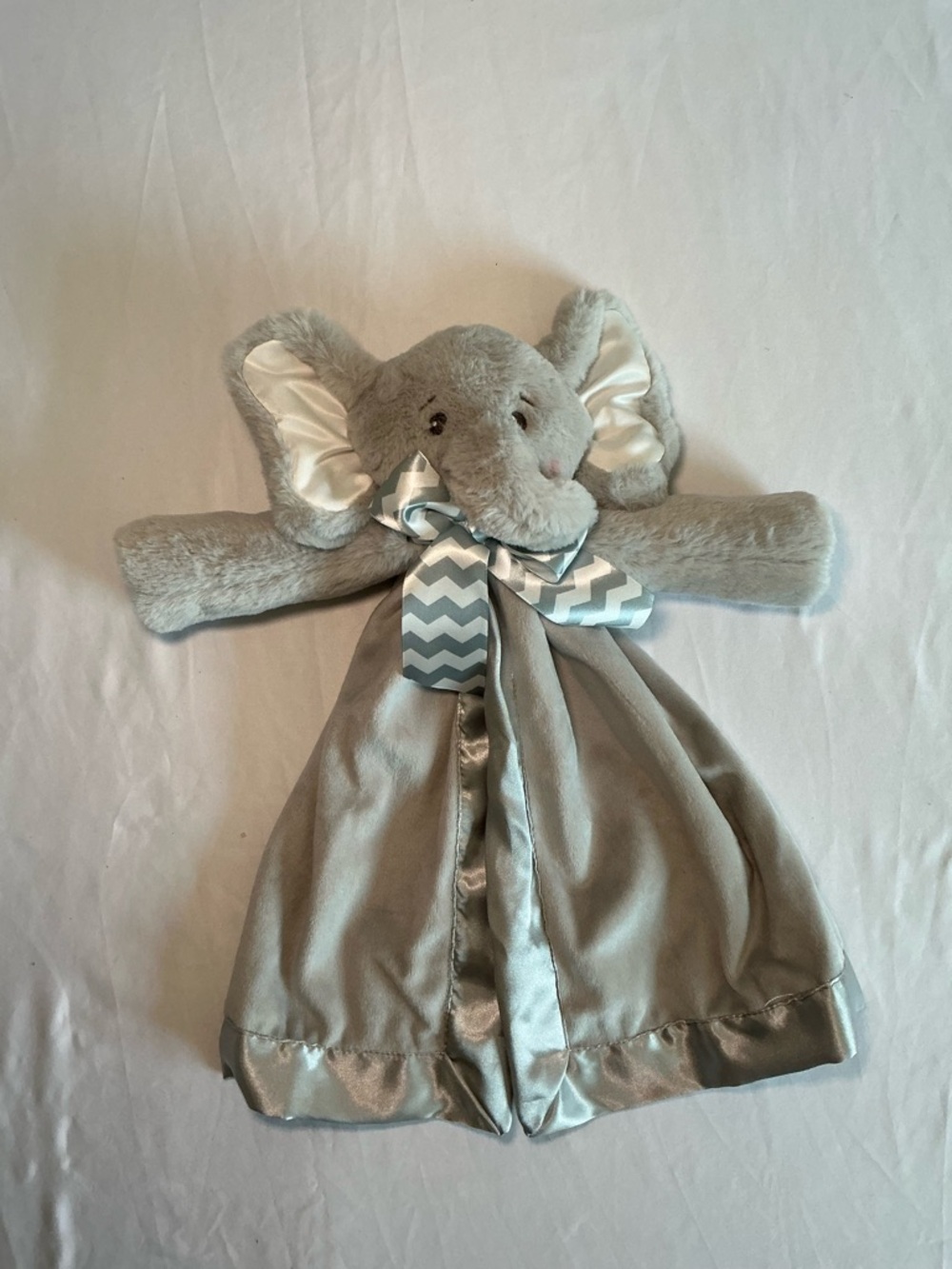 Bearington Baby Collection Satin Lovey - Silver Gray